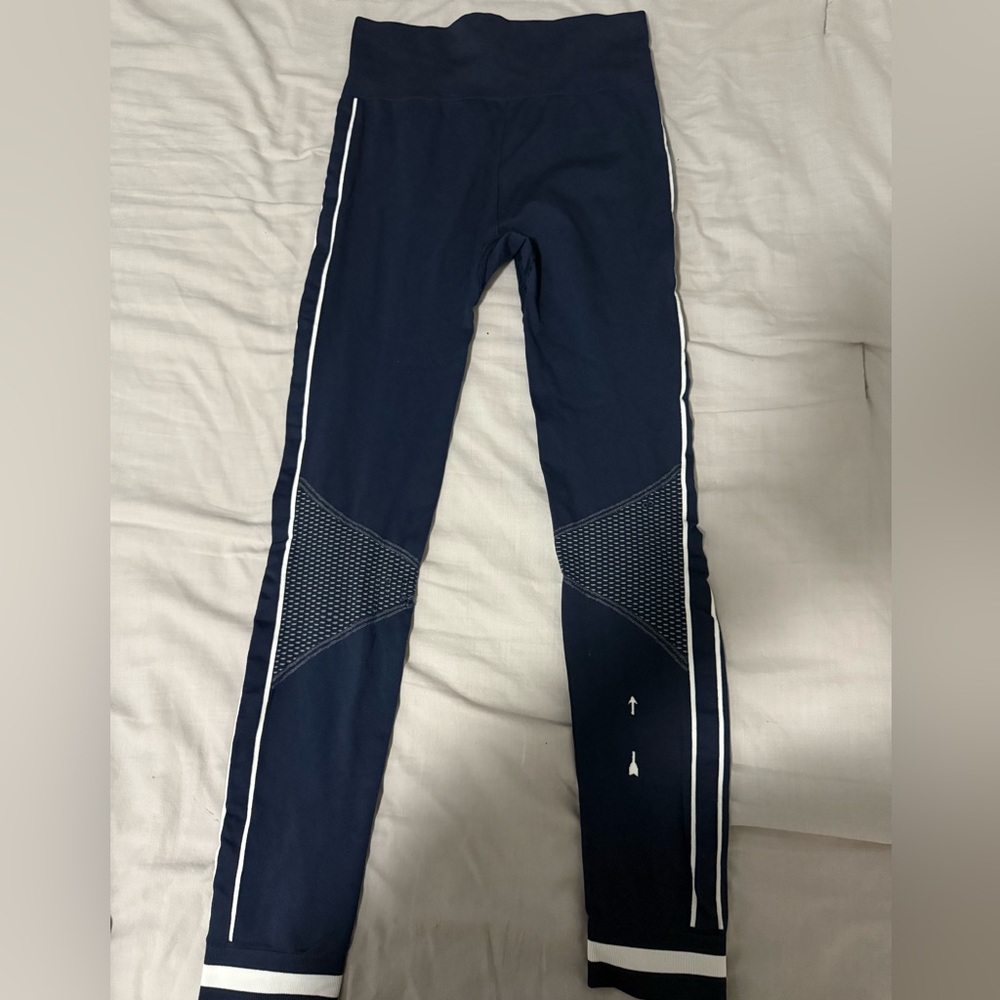 The Upside Blue Leggings with Sporty Stripes